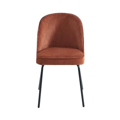 Unique Chaise Lot de 2 Alpali velours terracotta Unique Chaise Lot de 2 Alpali velours terracotta