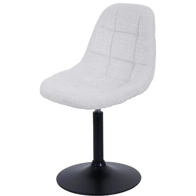 Mendler HWC-A60 Chaise de salle à manger, chaise de cuisine pivotante en acier et tissu chenille (465 g/m²), crème Mendler HWC-A60 Chaise de salle à manger, chaise de cuisine pivotante en acier et tissu chenille (465 g/m²), crème