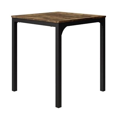 Vicco Table de salle à manger "Fyrk", noir/chêne rustique, 70x70cm, convient pour salle à manger, cuisine ou espaces extérieurs couverts Vicco Table de salle à manger "Fyrk", noir/chêne rustique, 70x70cm, convient pour salle à manger, cuisine ou espaces extérieurs couverts