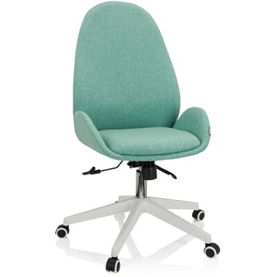 hjh OFFICE 729434 AVEA I Chaise de bureau pivotante en tissu à hauteur réglable avec dossier ergonomique haut Bleu aqua hjh OFFICE 729434 AVEA I Chaise de bureau pivotante en tissu à hauteur réglable avec dossier ergonomique haut Bleu aqua