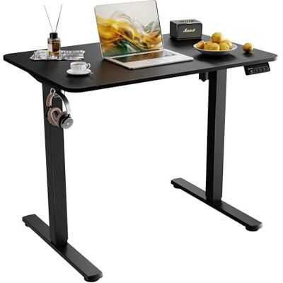 ERGOMAKER Bureau Assis Debout Électrique avec Mémoire 90x60cm Noir ERGOMAKER Bureau Assis Debout Électrique avec Mémoire 90x60cm Noir