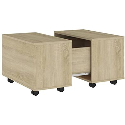 vidaXL Table Basse, Table d'Appoint, Bout de Canapé, Meuble de Rangement Salon Salle de Séjour, Moderne, Chêne Sonoma Bois d'Ingénierie vidaXL Table Basse, Table d'Appoint, Bout de Canapé, Meuble de Rangement Salon Salle de Séjour, Moderne, Chêne Sonoma Bois d'Ingénierie