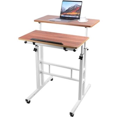 homewell Bureau d'Ordinateur Réglable avec Plateau Inclinable, Bureau Assis Debout avec Support d'écran, PC Gaming Table, pour Étudier, Jouer, Travailler, Chambre, Imperméable (60 * 60 * 67-115cm) homewell Bureau d'Ordinateur Réglable avec Plateau Inclinable, Bureau Assis Debout avec Support d'écran, PC Gaming Table, pour Étudier, Jouer, Travailler, Chambre, Imperméable (60 * 60 * 67-115cm)
