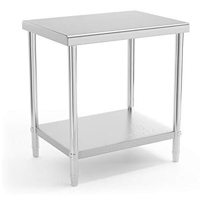 Royal Catering Table De Travail INOX Cuisine Plan De Travail Professionnel RCAT-80/60-NW (80 x 60 cm, 250 kg, 2 Niveaux, Plan Renforcé, Pieds Réglables en Hauteur) Royal Catering Table De Travail INOX Cuisine Plan De Travail Professionnel RCAT-80/60-NW (80 x 60 cm, 250 kg, 2 Niveaux, Plan Renforcé, Pieds Réglables en Hauteur)