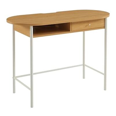 BAÏTA Bureau GAIA effet chêne et blanc 110 cm BAÏTA Bureau GAIA effet chêne et blanc 110 cm