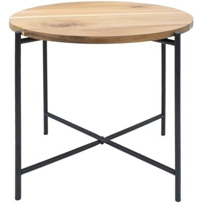 Spetebo Table d'appoint avec plateau en acacia 45 x 40 cm Spetebo Table d'appoint avec plateau en acacia 45 x 40 cm