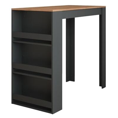 Vicco Table de bar "Repose", Chêne doré/anthracite, 57x117cm, utilisable comme table haute pour la cuisine ou la salle à manger Vicco Table de bar "Repose", Chêne doré/anthracite, 57x117cm, utilisable comme table haute pour la cuisine ou la salle à manger