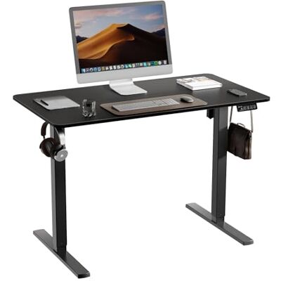 ERGOMAKER Bureau Assis Debout Électrique avec Mémoire 110x60cm Noir ERGOMAKER Bureau Assis Debout Électrique avec Mémoire 110x60cm Noir