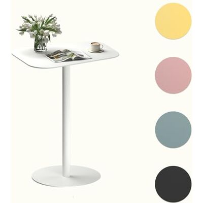 FLEXISPOT Table d'appoint pour canapé, chambre à coucher, salon, bureau, table basse pour petits espaces, en acier, 50 x 38 x 65 cm, blanc FLEXISPOT Table d'appoint pour canapé, chambre à coucher, salon, bureau, table basse pour petits espaces, en acier, 50 x 38 x 65 cm, blanc