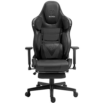 Trisens Chaise de gaming avec siège sport et accoudoirs ergonomiques 4D Noir Trisens Chaise de gaming avec siège sport et accoudoirs ergonomiques 4D Noir