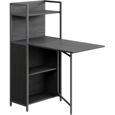 Vicco Bureau "Savio", Noir, 57x30cm avec plateau de table pliant, utilisable comme table murale rabattable avec surfaces de rangement Vicco Bureau "Savio", Noir, 57x30cm avec plateau de table pliant, utilisable comme table murale rabattable avec surfaces de rangement