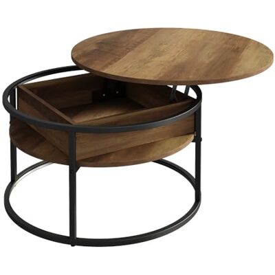 Vicco Table basse "Marlo", Bois, 77x77cm avec plateau rabattable pour une utilisation flexible dans l’espace de vie Vicco Table basse "Marlo", Bois, 77x77cm avec plateau rabattable pour une utilisation flexible dans l’espace de vie