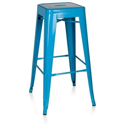 hjh OFFICE 645014 Tabouret de Bar VANTAGGIO High Métal Bleu Clair, Tabouret Industriel Haut, empilable hjh OFFICE 645014 Tabouret de Bar VANTAGGIO High Métal Bleu Clair, Tabouret Industriel Haut, empilable