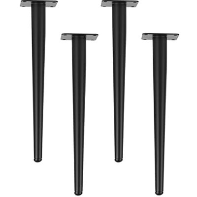 AGHXYSQ Lot de 4 pieds de meubles coniques noirs en métal de 55 cm de long, remplacement pour chaises de table et autres meubles AGHXYSQ Lot de 4 pieds de meubles coniques noirs en métal de 55 cm de long, remplacement pour chaises de table et autres meubles