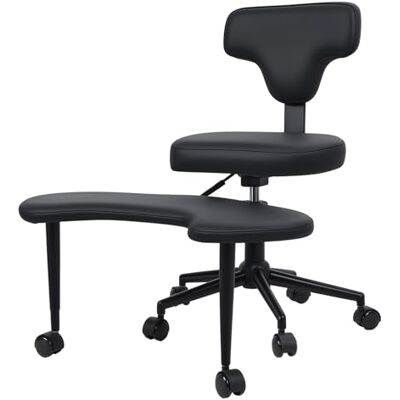 Somerway Chaise de bureau ADHD pour adultes, chaise de bureau à pieds croisés avec roulettes, support lombaire et hauteur réglable, design flexible pour les personnes assises agitées (noir) Somerway Chaise de bureau ADHD pour adultes, chaise de bureau à pieds croisés avec roulettes, support lombaire et hauteur réglable, design flexible pour les personnes assises agitées (noir)