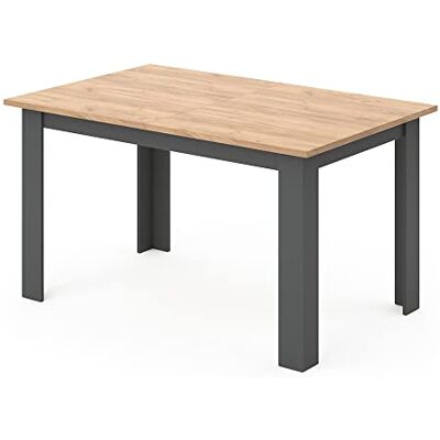 Vicco Table de salle à manger "Karlos", Chêne doré, 140x90cm Vicco Table de salle à manger "Karlos", Chêne doré, 140x90cm