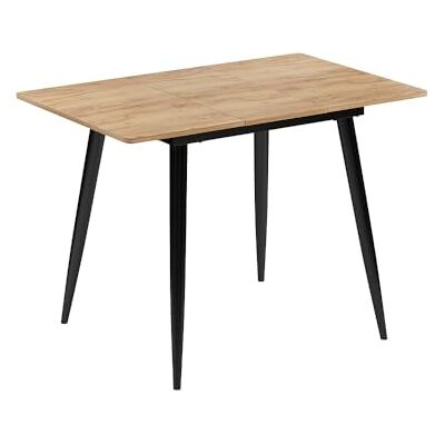 Vicco Table de salle à manger "Beaver", Chêne doré/noir, 80x70cm extensible, pour une utilisation flexible comme table à manger ou de travail Vicco Table de salle à manger "Beaver", Chêne doré/noir, 80x70cm extensible, pour une utilisation flexible comme table à manger ou de travail