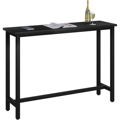 WOLTU BT30sz Table de Bar Bistrot à Manger Structure en Métal et Plateau en MDF 140x40x100cm Noir WOLTU BT30sz Table de Bar Bistrot à Manger Structure en Métal et Plateau en MDF 140x40x100cm Noir