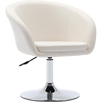 Duhome Chaise de maquillage réglable en hauteur Fauteuil lounge pivotant en cuir synthétique Avec accoudoirs Pour salon, salle à manger, chambre à coucher Blanc Duhome Chaise de maquillage réglable en hauteur Fauteuil lounge pivotant en cuir synthétique Avec accoudoirs Pour salon, salle à manger, chambre à coucher Blanc
