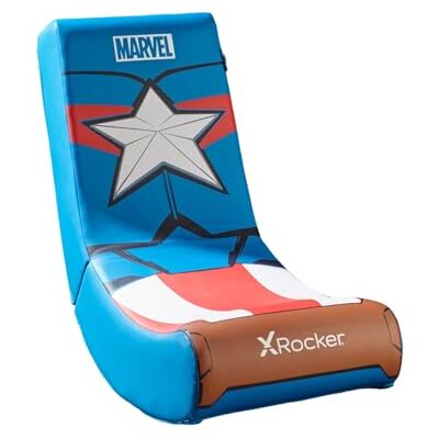 X Rocker X-Rocker Siège de jeu Video Rocker Marvel officiel Édition Captain America Icon pour enfants de 6 à 12 ans X Rocker X-Rocker Siège de jeu Video Rocker Marvel officiel Édition Captain America Icon pour enfants de 6 à 12 ans