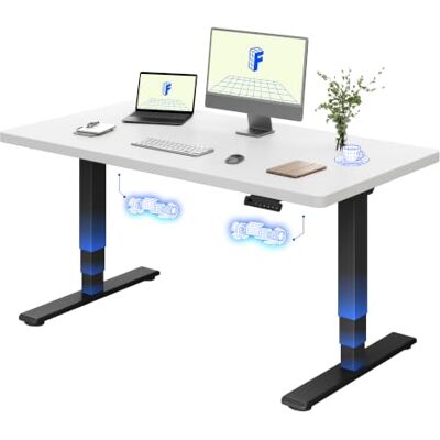 FLEXISPOT Bureau Assis Debout Électrique avec Double Moteur, Plateau Monobloc 25mm, Pieds à 3 Niveaux, 100 kg de Charge, 4 Mémoires, Détection d’Obstacle, 140 * 80 Blanc FLEXISPOT Bureau Assis Debout Électrique avec Double Moteur, Plateau Monobloc 25mm, Pieds à 3 Niveaux, 100 kg de Charge, 4 Mémoires, Détection d’Obstacle, 140 * 80 Blanc