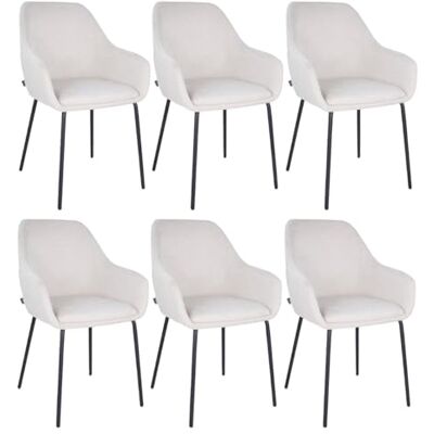 Kick Collection Ensemble de 6 Chaise de salle à manger Guus Champagne Moderne et de haute qualité Tissu structuré en Métal Disponible dans de nombreuses couleurs Kick Collection Ensemble de 6 Chaise de salle à manger Guus Champagne Moderne et de haute qualité Tissu structuré en Métal Disponible dans de nombreuses couleurs