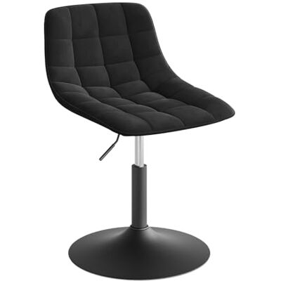 WOLTU Tabouret de Maquillage en Velours, Tabouret de Travail Pivotant et Réglable en Hauteur de 38-49,5cm, pour Salle à Manger, Bureau à Domicile, Magasin, Noir WOLTU Tabouret de Maquillage en Velours, Tabouret de Travail Pivotant et Réglable en Hauteur de 38-49,5cm, pour Salle à Manger, Bureau à Domicile, Magasin, Noir