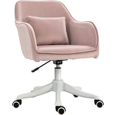 Vinsetto Chaise de bureau pivotante avec fonction vibrante Fonction massage Coussin lombaire Accoudoirs réglables en hauteur Rose 78 à 86 cm Vinsetto Chaise de bureau pivotante avec fonction vibrante Fonction massage Coussin lombaire Accoudoirs réglables en hauteur Rose 78 à 86 cm