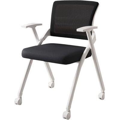 GIZNXBA Chaise D'ordinateur Pliante Avec Bureau Intégré Chaises De Salle De Conférence Pliables Avec Roulettes Chaise De Bureau Ergonomique En Maille Fauteuil De Salle De Réunion(Black A) GIZNXBA Chaise D'ordinateur Pliante Avec Bureau Intégré Chaises De Salle De Conférence Pliables Avec Roulettes Chaise De Bureau Ergonomique En Maille Fauteuil De Salle De Réunion(Black A)