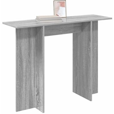 vidaXL Table console Sonoma gris 100 x 30 x 75 cm Bois d'ingénierie, Table d'entrée tendance, console moderne à design étroit, accent décoratif pour salon, affichage fonctionnel à la maison vidaXL Table console Sonoma gris 100 x 30 x 75 cm Bois d'ingénierie, Table d'entrée tendance, console moderne à design étroit, accent décoratif pour salon, affichage fonctionnel à la maison
