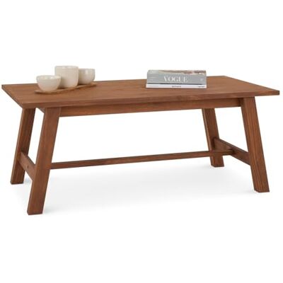 IDIMEX Table Basse LUZERNA rectangulaire pour Salon en Bois Massif Brun foncé, 110 x 45 cm, Design Moderne Minimaliste, Pieds en Bois IDIMEX Table Basse LUZERNA rectangulaire pour Salon en Bois Massif Brun foncé, 110 x 45 cm, Design Moderne Minimaliste, Pieds en Bois