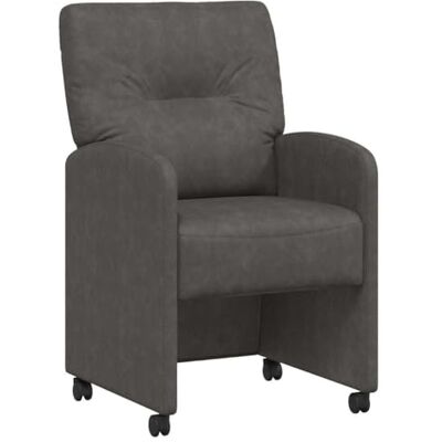 vidaXL Chaises de Salle à Manger avec Roues 2 pcs Noir 57 x 67 x 95 cm, Chaise de salle à manger moderne, confort ergonomique, roulettes, design chic pour la maison et la cuisine vidaXL Chaises de Salle à Manger avec Roues 2 pcs Noir 57 x 67 x 95 cm, Chaise de salle à manger moderne, confort ergonomique, roulettes, design chic pour la maison et la cuisine
