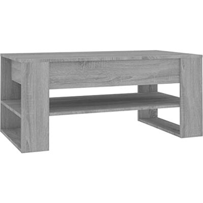 vidaXL Table Basse Table d'Appoint Bout de Canapé Meuble de Salon Salle de Séjour Intérieur Sonoma Gris 102x55x45 cm Bois d'Ingénierie vidaXL Table Basse Table d'Appoint Bout de Canapé Meuble de Salon Salle de Séjour Intérieur Sonoma Gris 102x55x45 cm Bois d'Ingénierie