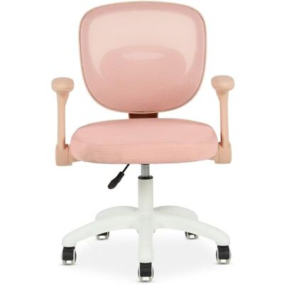 IDIMEX Chaise de Bureau Enfant Amelia Rose Réglable en Hauteur avec Accoudoirs, Assise Rembourrée Confortable, Dossier en Tissu Respirant IDIMEX Chaise de Bureau Enfant Amelia Rose Réglable en Hauteur avec Accoudoirs, Assise Rembourrée Confortable, Dossier en Tissu Respirant
