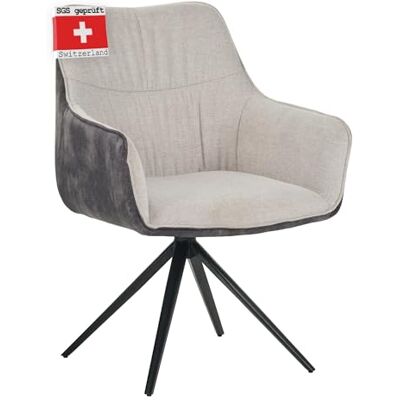 Albatros PULA Chaise pivotante moderne pour salle à manger, cuisine, salle de conférence ou bureau avec fonction pivotante et rembourrage épais, tissu beige Albatros PULA Chaise pivotante moderne pour salle à manger, cuisine, salle de conférence ou bureau avec fonction pivotante et rembourrage épais, tissu beige