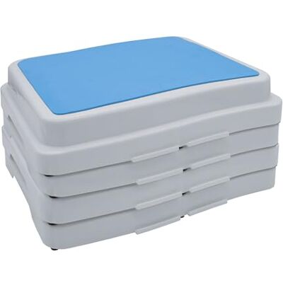 Spetebo Lot de 4 marches empilables blanches 50 x 40 cm Marchepied antidérapant pour salle de bain et douche Pour personnes âgées et enfants Spetebo Lot de 4 marches empilables blanches 50 x 40 cm Marchepied antidérapant pour salle de bain et douche Pour personnes âgées et enfants