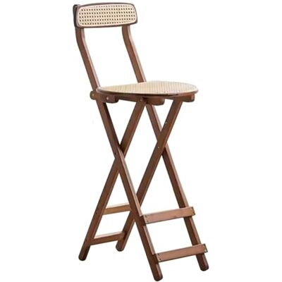 KUANGGE S Chaise pliante en bambou tissé simple en rotin, chaise de bar de cuisine pratique, tabouret haut portable, capacité de charge 100 kg (couleur : marron, taille : 100 x 49 x 26 cm) KUANGGE S Chaise pliante en bambou tissé simple en rotin, chaise de bar de cuisine pratique, tabouret haut portable, capacité de charge 100 kg (couleur : marron, taille : 100 x 49 x 26 cm)