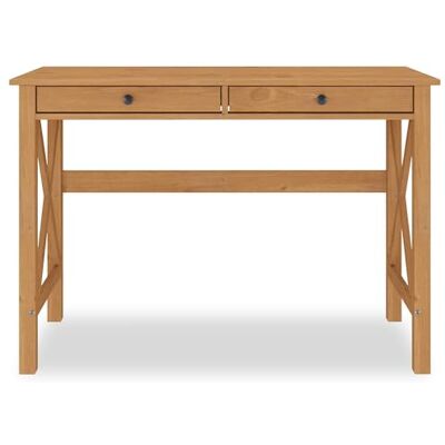 IDIMEX Bureau en Bois Adrian L 110 cm avec Deux tiroirs en Bois Massif Coloris chêne avec Rangement élégant et Pratique, poignées Noires idéal pour télétravail et Petits espaces IDIMEX Bureau en Bois Adrian L 110 cm avec Deux tiroirs en Bois Massif Coloris chêne avec Rangement élégant et Pratique, poignées Noires idéal pour télétravail et Petits espaces