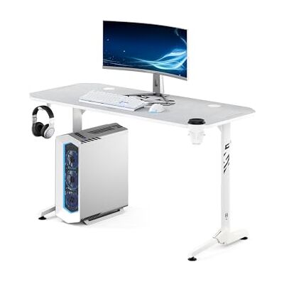 Diablo Bureau Gaming grand bureau gamer stable table ordinateur PC avec gestion des câbles tapis support casque porte gobelet bureau informatique ergonomique robuste setup 140 cm x 60 cm x 75 cm Diablo Bureau Gaming grand bureau gamer stable table ordinateur PC avec gestion des câbles tapis support casque porte gobelet bureau informatique ergonomique robuste setup 140 cm x 60 cm x 75 cm