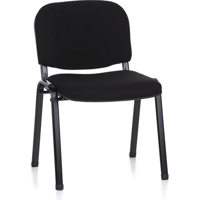 hjh OFFICE 704000 chaise de conférence, chaise visiteur à 4 pieds XT 600 SW noir, siège invité classique sans accoudoirs, dossier moyen capitonné, siège empilable par 4, idéal pour la salle d'attente, salle de conférence hjh OFFICE 704000 chaise de conférence, chaise visiteur à 4 pieds XT 600 SW noir, siège invité classique sans accoudoirs, dossier moyen capitonné, siège empilable par 4, idéal pour la salle d'attente, salle de conférence