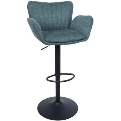 Mendler HWC-M67 Tabouret de bar pivotant avec accoudoirs et repose-pieds en tissu et textile fer MVG Pied noir vert Mendler HWC-M67 Tabouret de bar pivotant avec accoudoirs et repose-pieds en tissu et textile fer MVG Pied noir vert