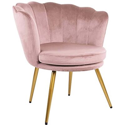 Genesis Fauteuil en métal, rose argenté, 62 x 70 x 76 cm (P x L x H) Genesis Fauteuil en métal, rose argenté, 62 x 70 x 76 cm (P x L x H)