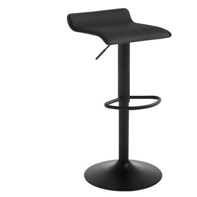 WOLTU Tabouret Bar, Tabouret de Bar à Hauteur Réglable, Tabouret de Comptoir Pivotant à 360° pour Bar, Cuisine, Comptoir, Café, PVC+Métal, avec Repose-pieds, Noir + Noir WOLTU Tabouret Bar, Tabouret de Bar à Hauteur Réglable, Tabouret de Comptoir Pivotant à 360° pour Bar, Cuisine, Comptoir, Café, PVC+Métal, avec Repose-pieds, Noir + Noir