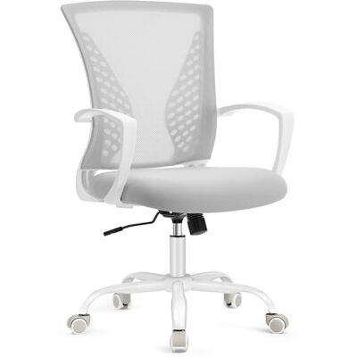 SONGMICS Chaise en maille, chaise de bureau pivotante, hauteur réglable, fonction d'inclinaison, dossier et siège respirant, pour studio, bureau, charge de 120 kg, gris colombe OBN022GD01 SONGMICS Chaise en maille, chaise de bureau pivotante, hauteur réglable, fonction d'inclinaison, dossier et siège respirant, pour studio, bureau, charge de 120 kg, gris colombe OBN022GD01