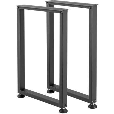 VEVOR Lot de 2 pieds de table en acier à section carrée, pieds de bureau démontables, design modulaire, structure stable, facile à assembler, charge max. 1000 kg, 2 pièces, 45 x 74 cm, noir VEVOR Lot de 2 pieds de table en acier à section carrée, pieds de bureau démontables, design modulaire, structure stable, facile à assembler, charge max. 1000 kg, 2 pièces, 45 x 74 cm, noir