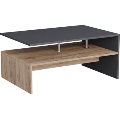Vicco Table basse "Amato", Anthracite/chêne doré, 90x52.6cm Vicco Table basse "Amato", Anthracite/chêne doré, 90x52.6cm