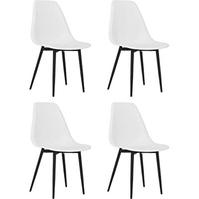vidaXL 4x Chaises de Salle à Manger Sièges de Cuisine Chaises à Dîner Chaises de Repas Meubles de Cuisine Maison Intérieur Blanc PP vidaXL 4x Chaises de Salle à Manger Sièges de Cuisine Chaises à Dîner Chaises de Repas Meubles de Cuisine Maison Intérieur Blanc PP