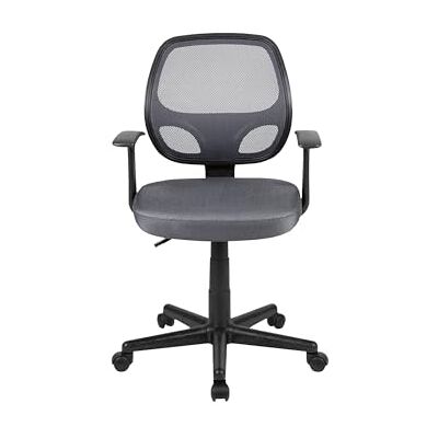 Flash Furniture Flash Fundamentals Fauteuil de Bureau Ergonomique pivotant avec accoudoirs Gris Flash Furniture Flash Fundamentals Fauteuil de Bureau Ergonomique pivotant avec accoudoirs Gris