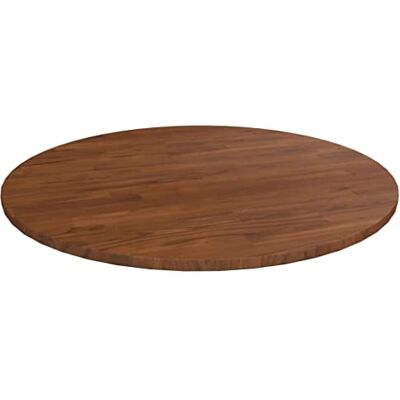 vidaXL Dessus de table rond Marron foncé Ø70x1,5cm Chêne massif traité vidaXL Dessus de table rond Marron foncé Ø70x1,5cm Chêne massif traité