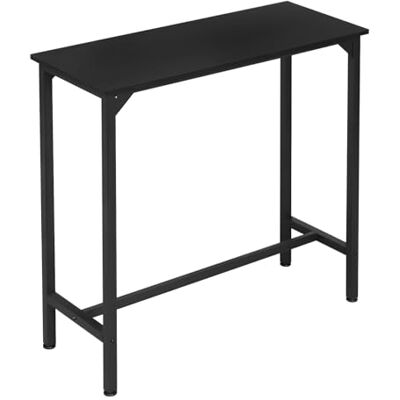 EUGAD Table de Bar Haute pour Cuisine, Console, Couloir, Appoint Bistrot, Îlot Métal et Bois 100 x 100 x 40 cm Noir EUGAD Table de Bar Haute pour Cuisine, Console, Couloir, Appoint Bistrot, Îlot Métal et Bois 100 x 100 x 40 cm Noir